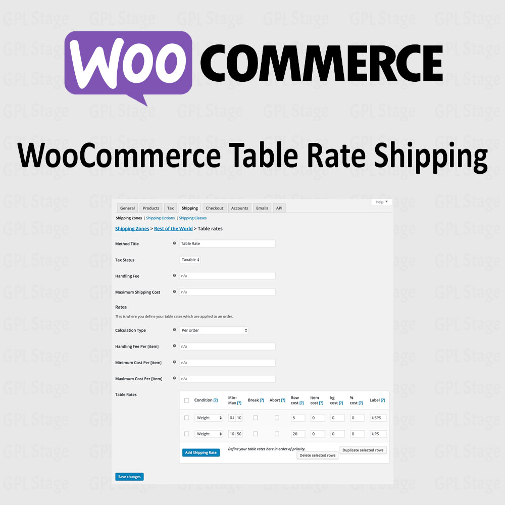 Table Rate Shipping for WooCommerce Table Rate Shipping for WooCommerce