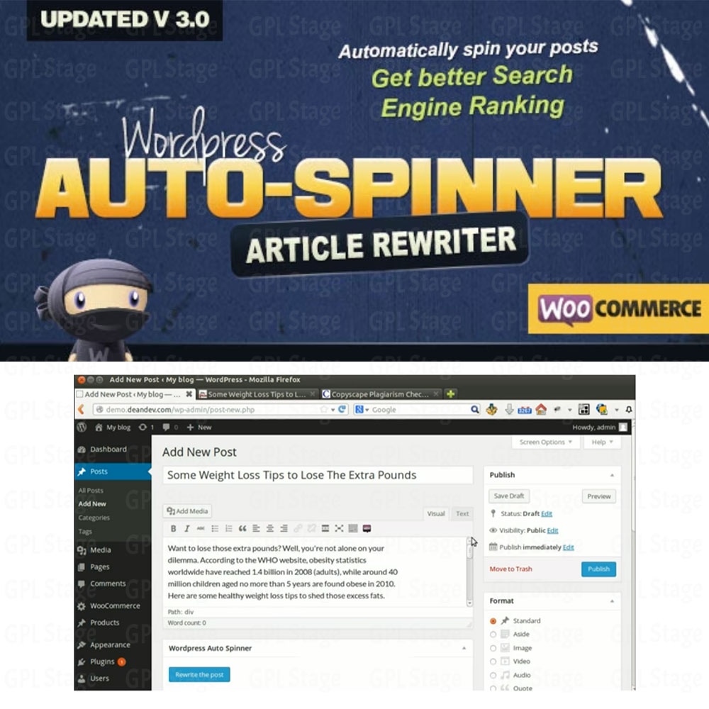 WordPress Auto Spinner