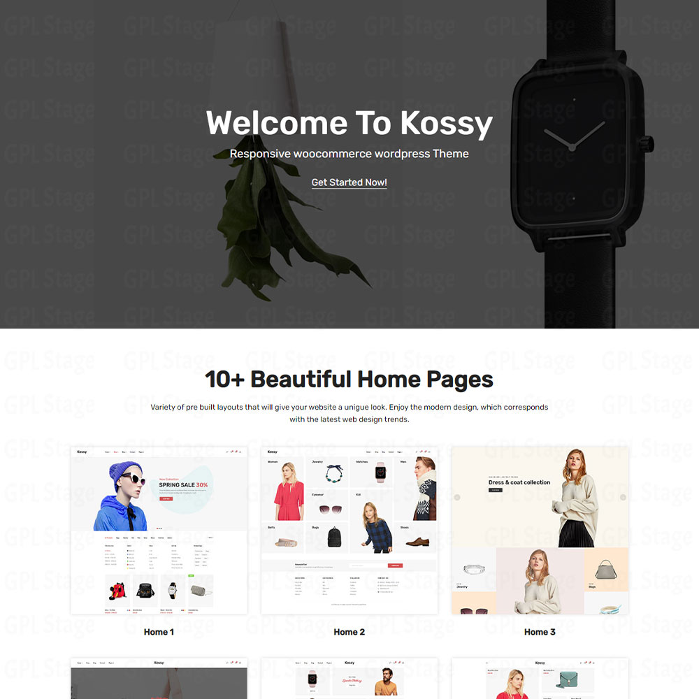 Kossy "Minimalist eCommerce WordPress Theme"