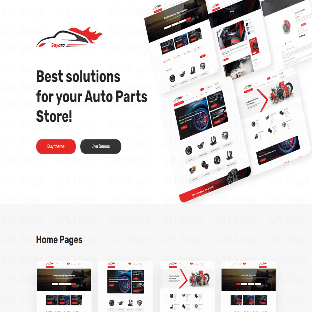 Sayara "Auto Parts Store WooCommerce WordPress Theme"