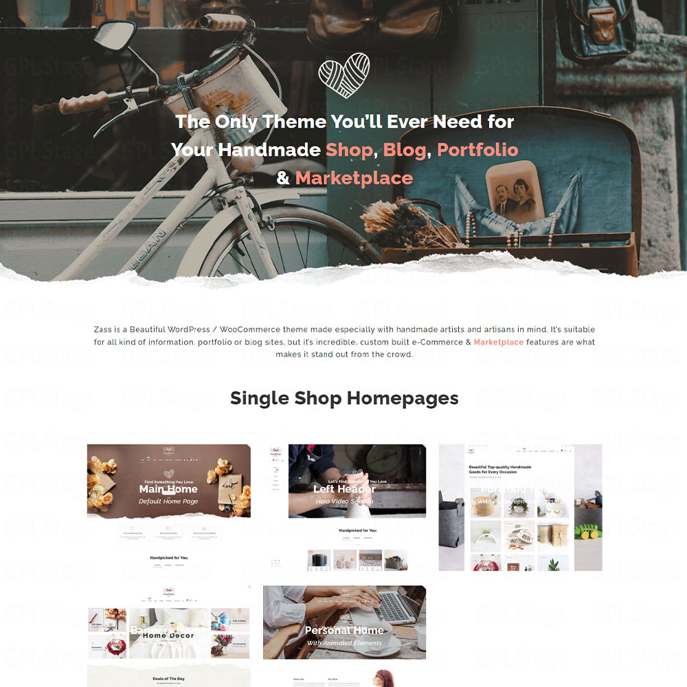 Zass "WooCommerce Theme for Handmade Artists and Artisans"