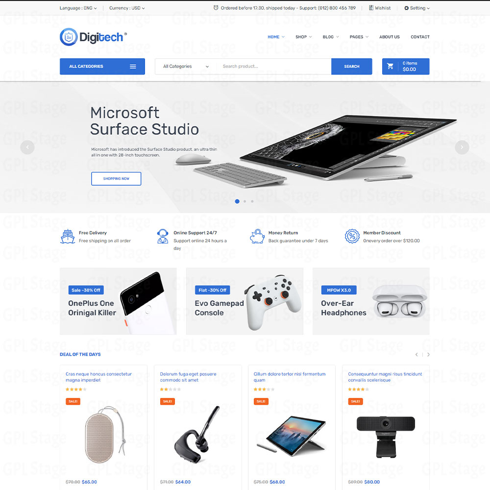Digitech "Technology Theme for WooCommerce WordPress"