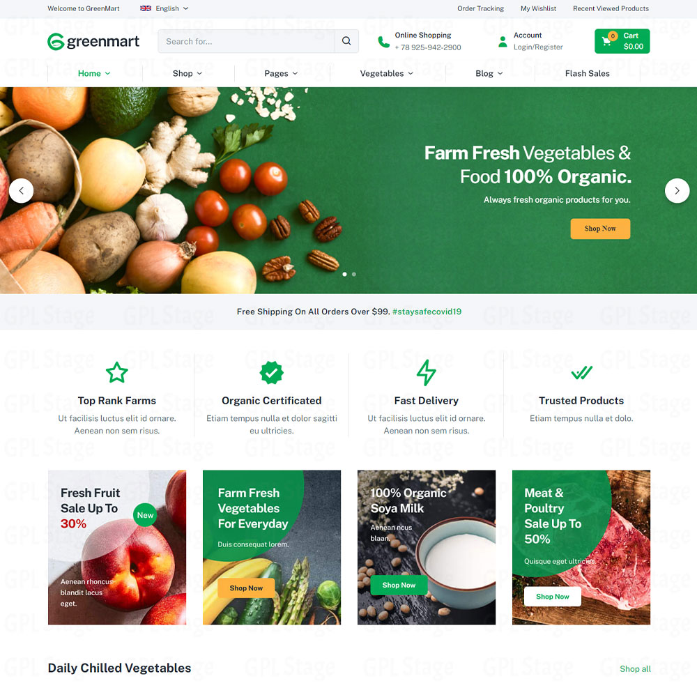 GreenMart "Organic & Food WooCommerce WordPress Theme"