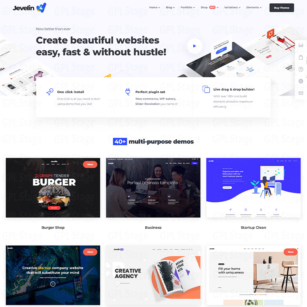 Jevelin "Multi-Purpose Responsive WordPress AMP Theme"