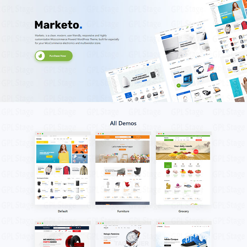 Marketo "eCommerce & Multivendor Marketplace Woocommerce WordPress Theme"