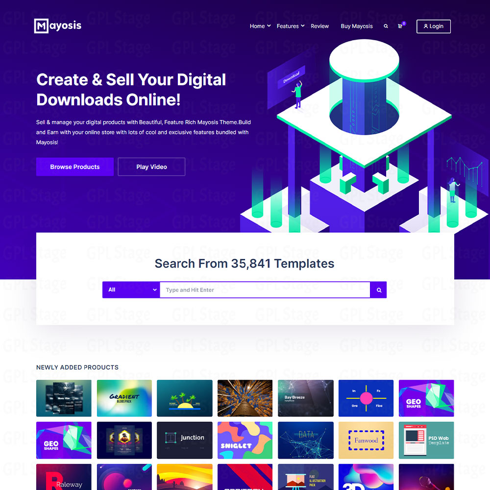 Mayosis "Digital Marketplace WordPress Theme"