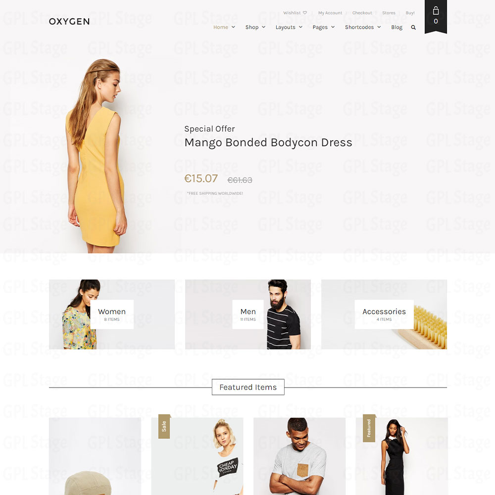 Oxygen "WooCommerce WordPress Theme"