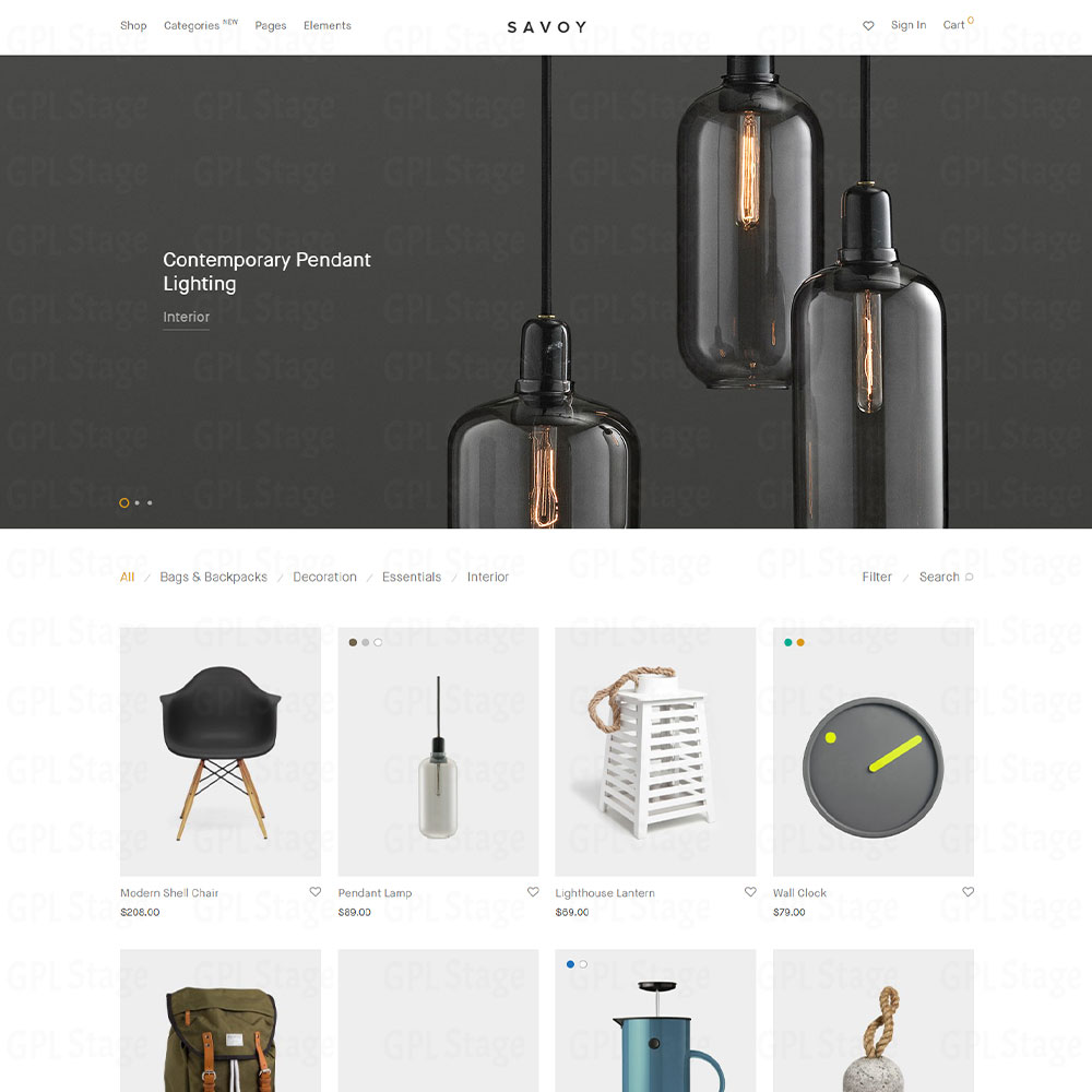 Savoy "Minimalist AJAX WooCommerce Theme"