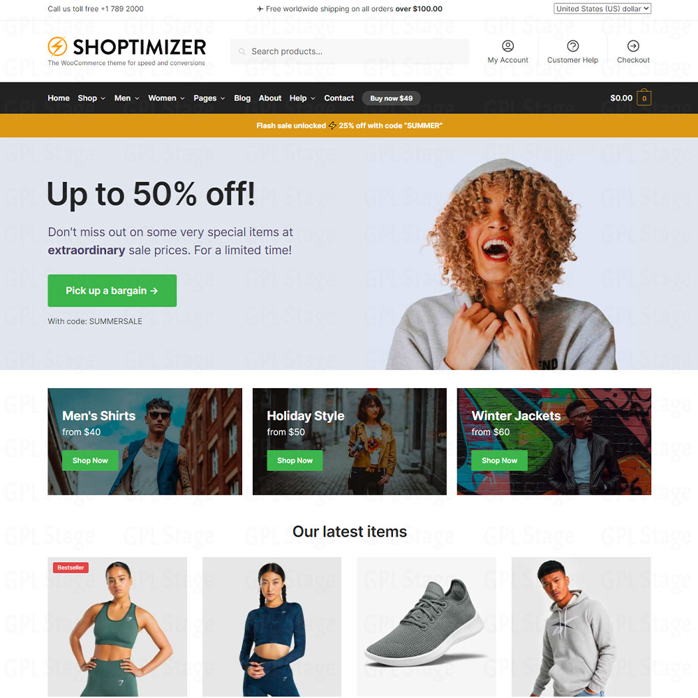 Shoptimizer "Fastest WooCommerce WordPress Theme"