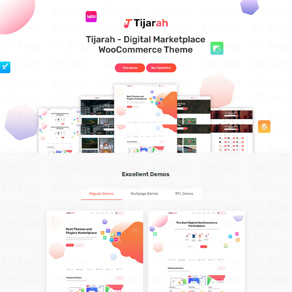 Tijarah "Digital Marketplace WooCommerce Theme"