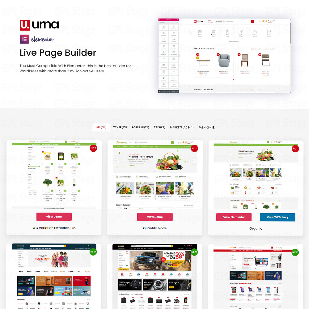Urna "All-in-one WooCommerce WordPress Theme"