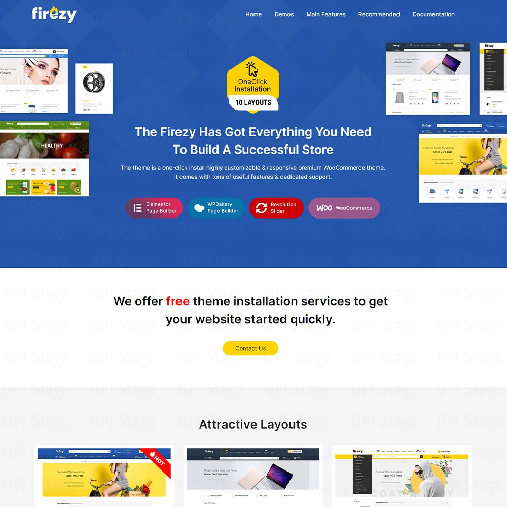 Firezy "Multipurpose WooCommerce Theme"