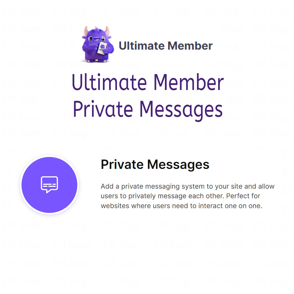 Ultimate Member Private Messages Addon