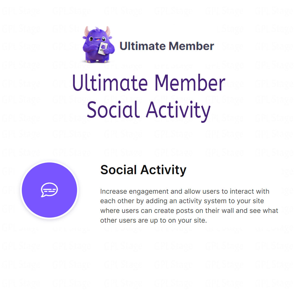 Ultimate Member Social Activity Addon