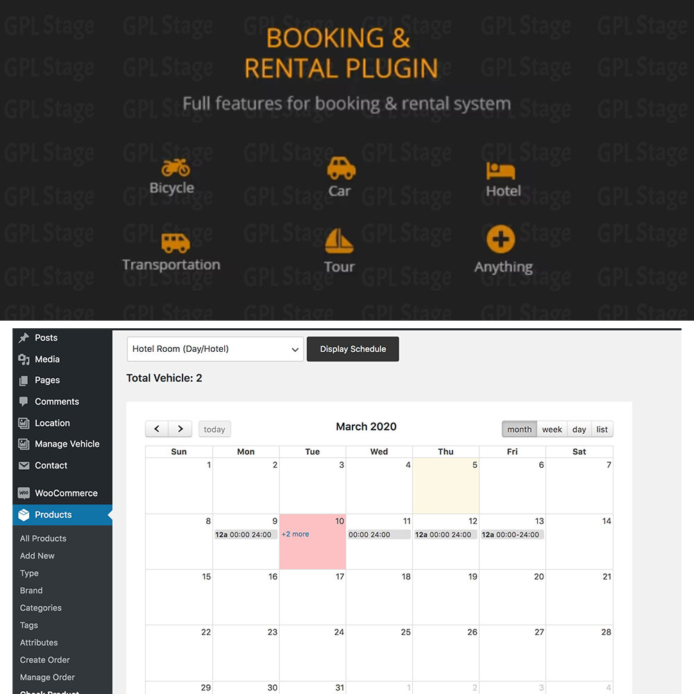 BRW – Booking Rental Plugin WooCommerce