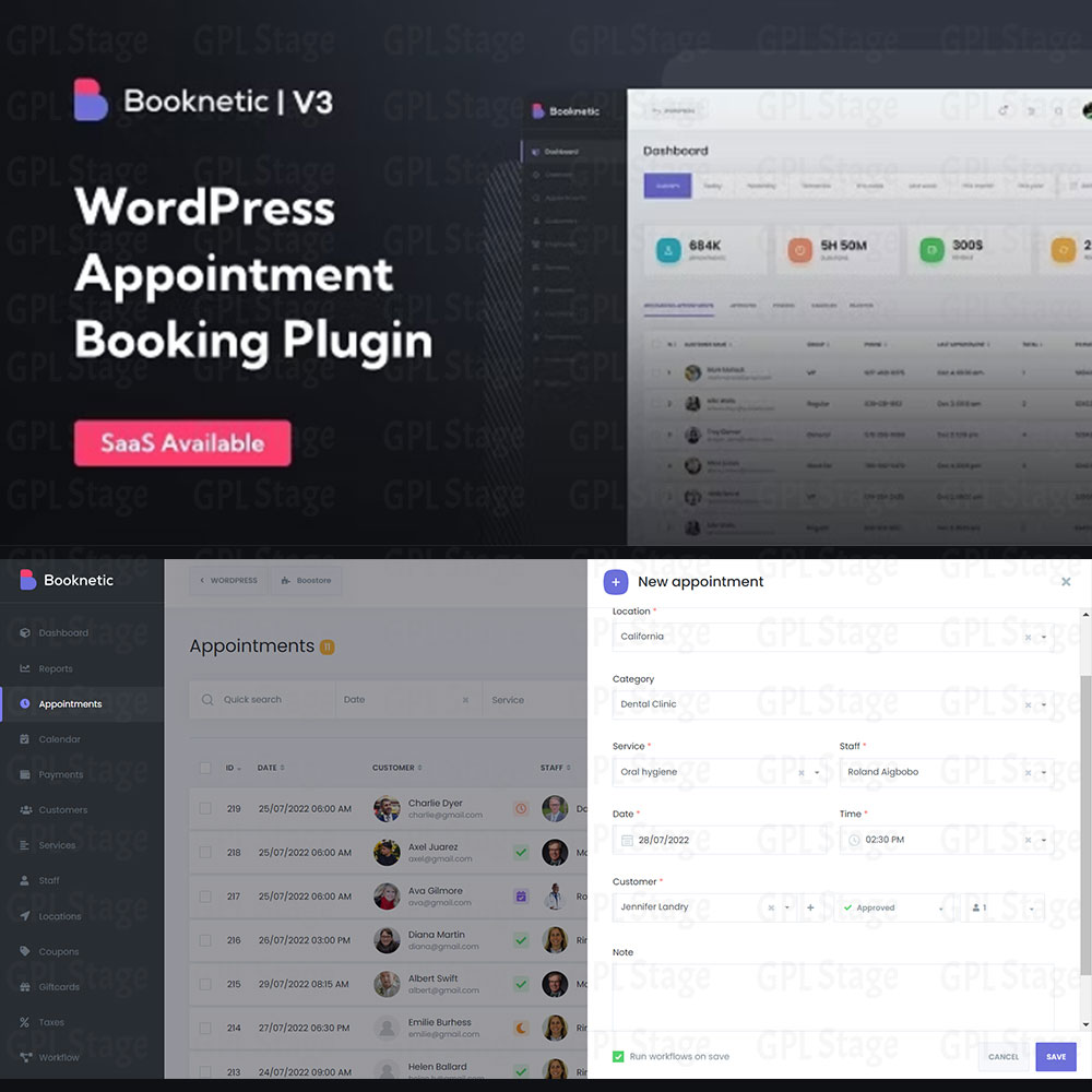Booknetic - Appointment Booking & Appointment Scheduling & Calendar reservation [SaaS]