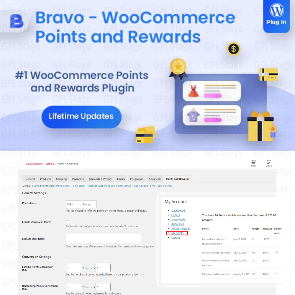 Bravo "WooCommerce Points and Rewards"
