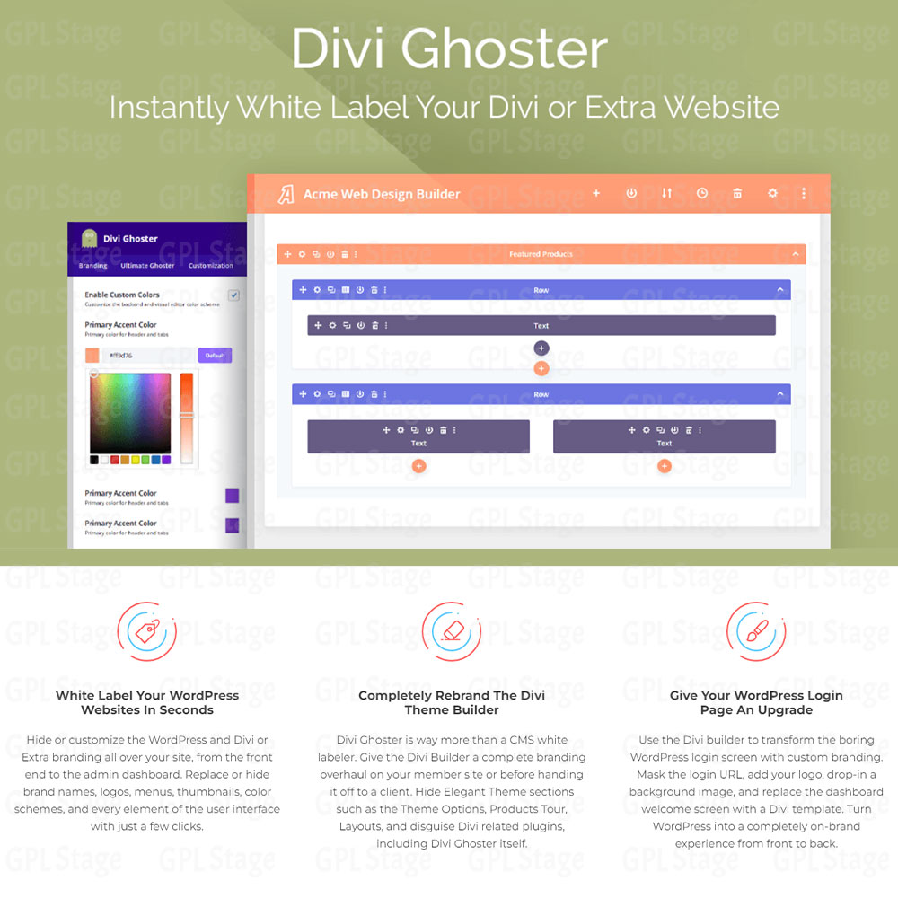 Divi Ghoster – White Label Divi Plugin