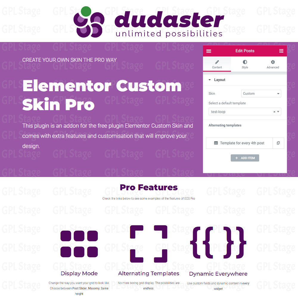Elementor Custom Skin Pro