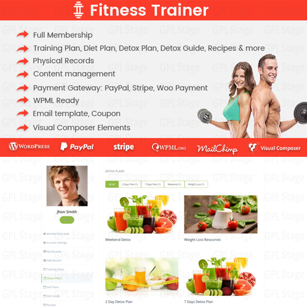 Fitness Trainer "Training Membership Plugin"