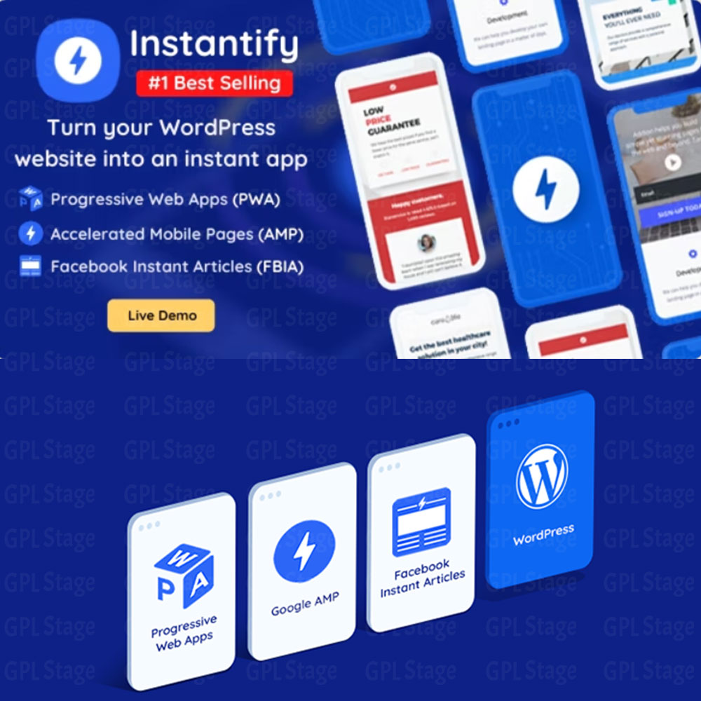 Instantify – PWA & Google AMP & Facebook IA for WordPress