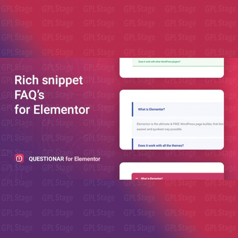 Questionar "FAQ Accordions for Elementor"