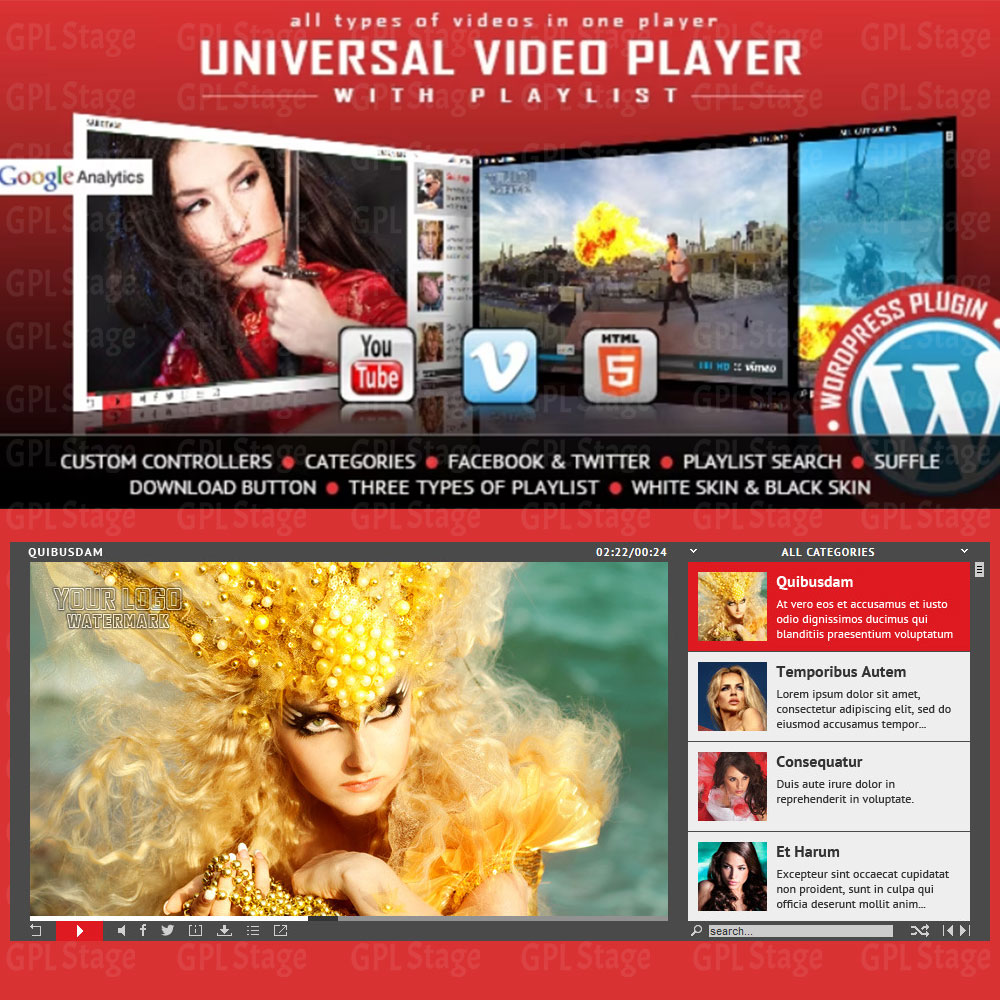 Latest Updates Universal Video Player – WP Plugin