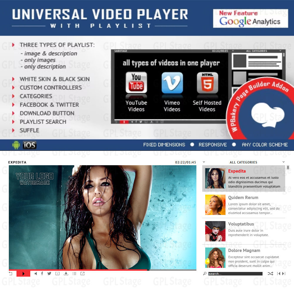 Latest Updates Universal Video Player - Addon for WPBakery Page Builder