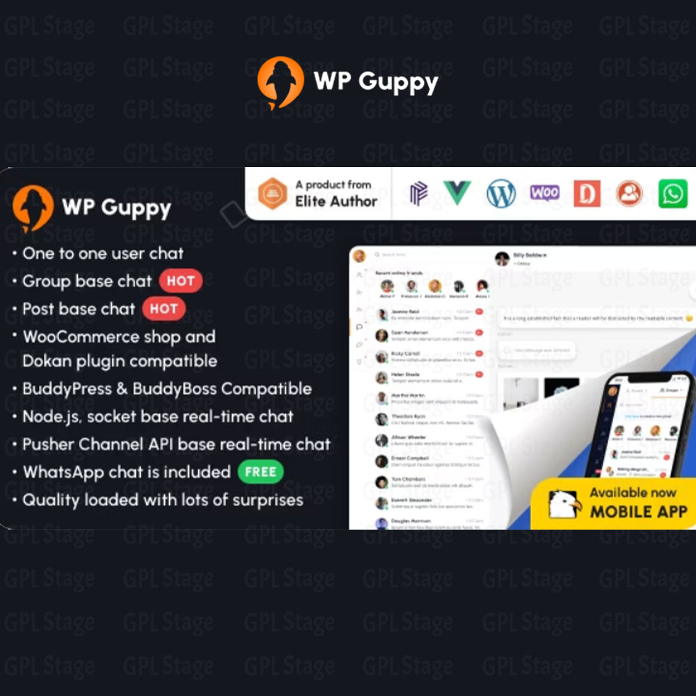 WP Guppy Pro - A live chat plugin for WordPress, WooCommerce and BuddyPress