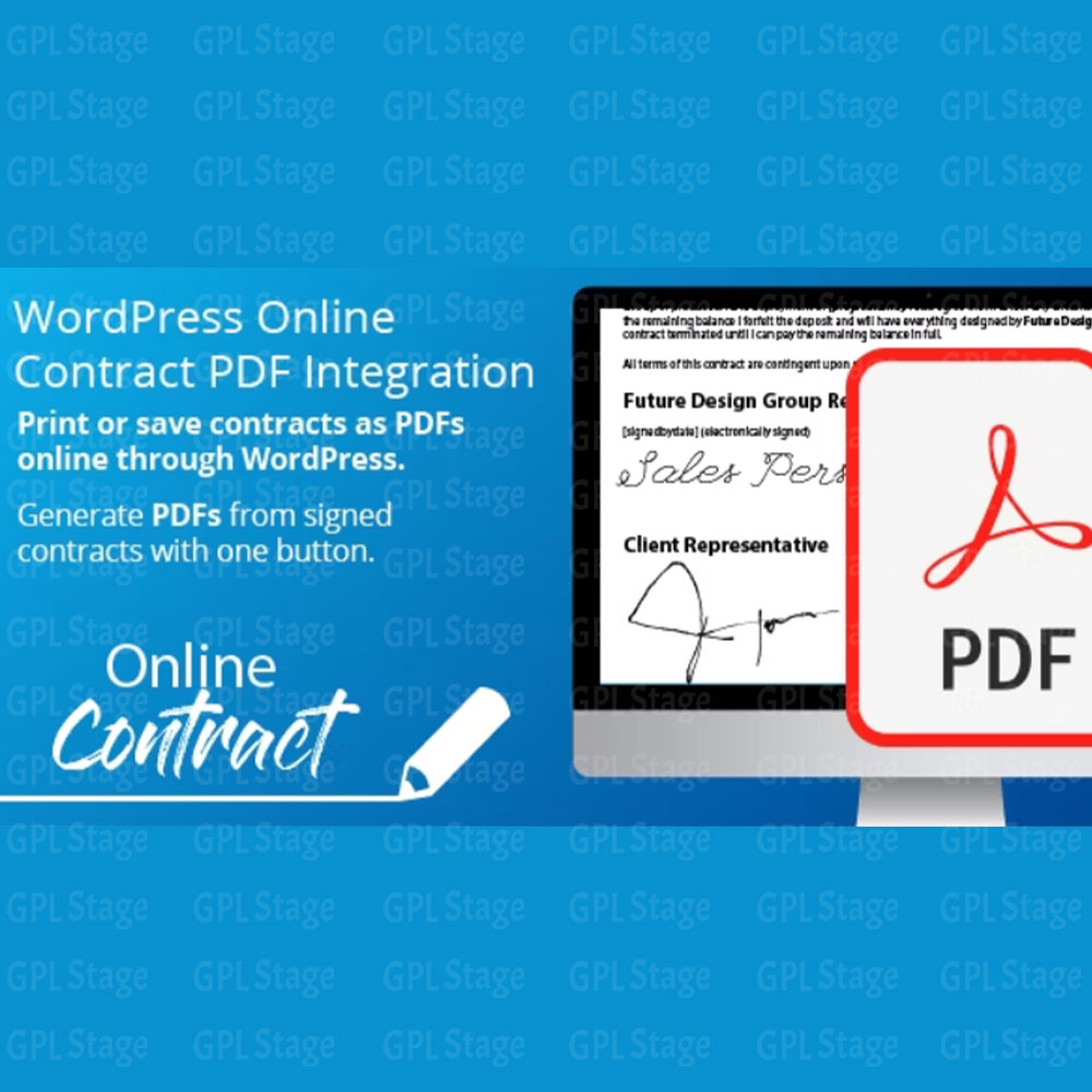 WP Online Contract PDF Print Integration
