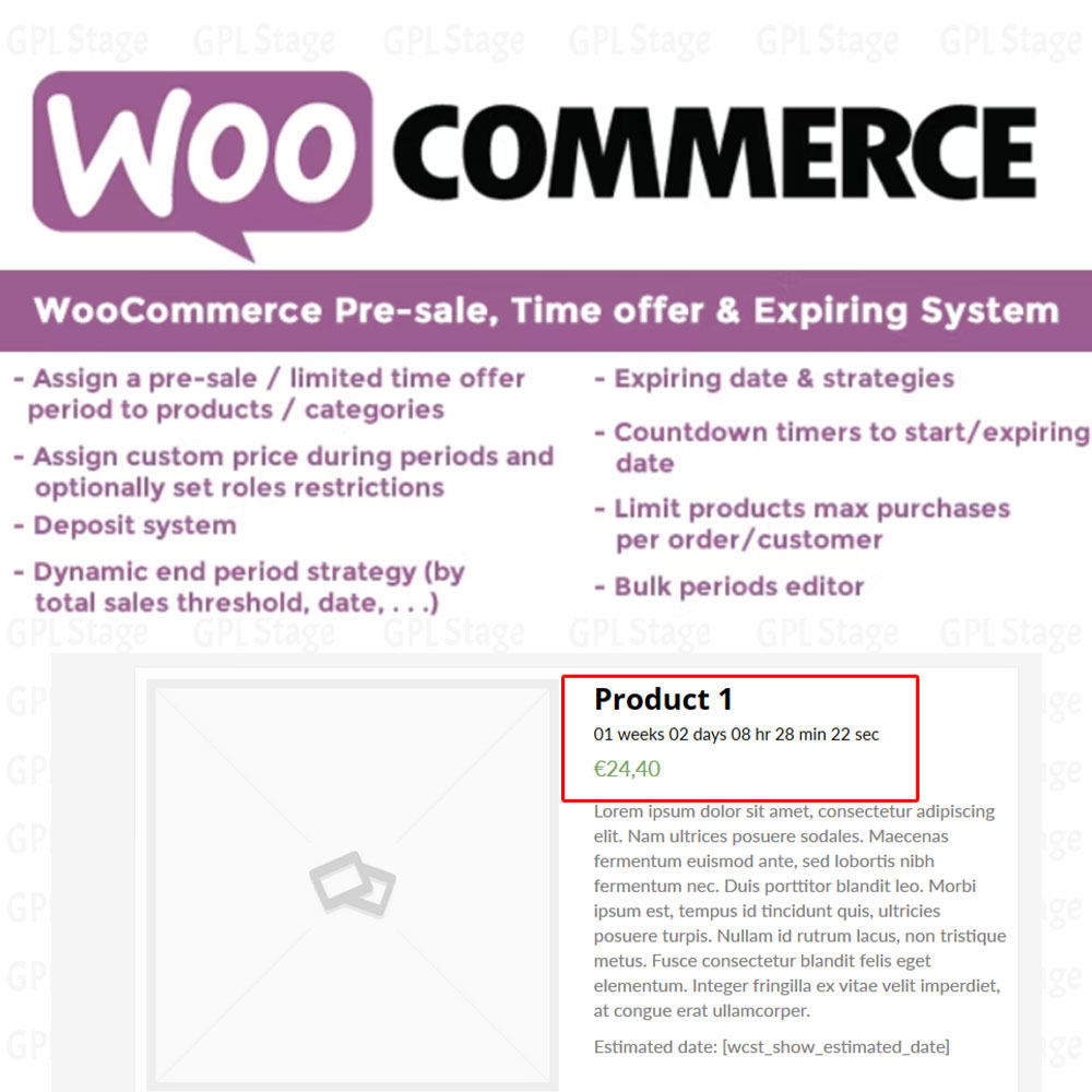 WooCommerce Pre-sale, Time offer & Expiring System