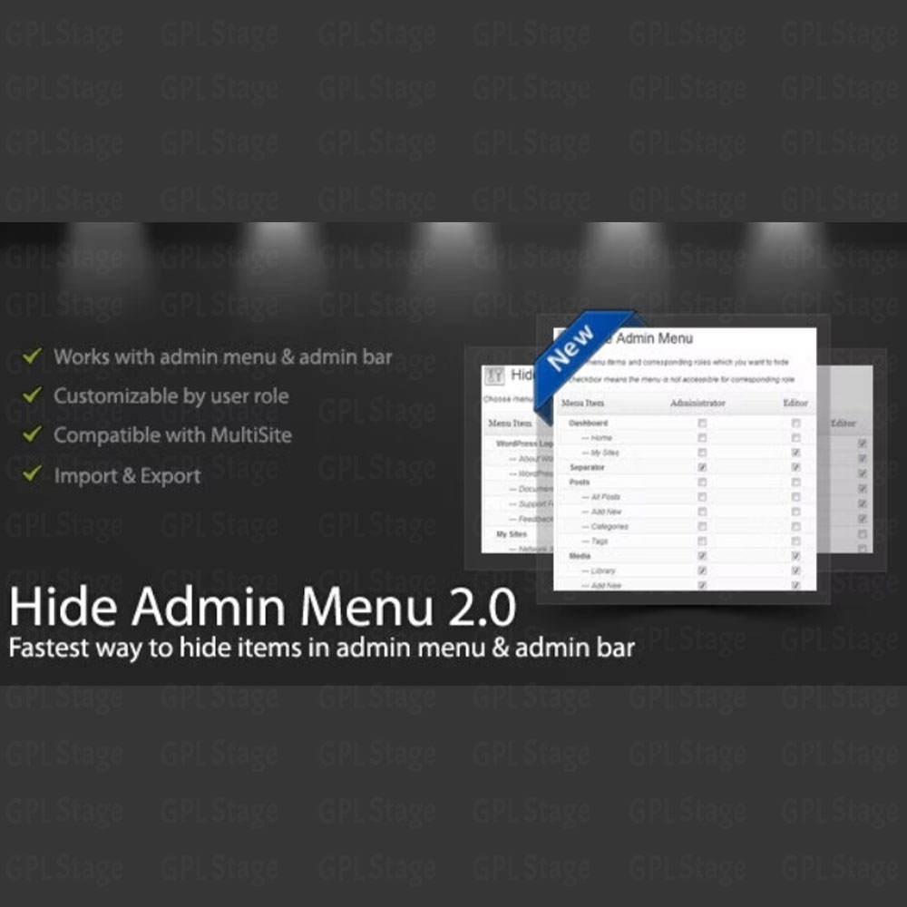 WordPress Hide Admin Menu Plugin