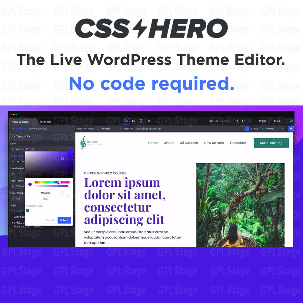 CSS Hero PRO: Visual CSS Editor | Customize WordPress Themes Live