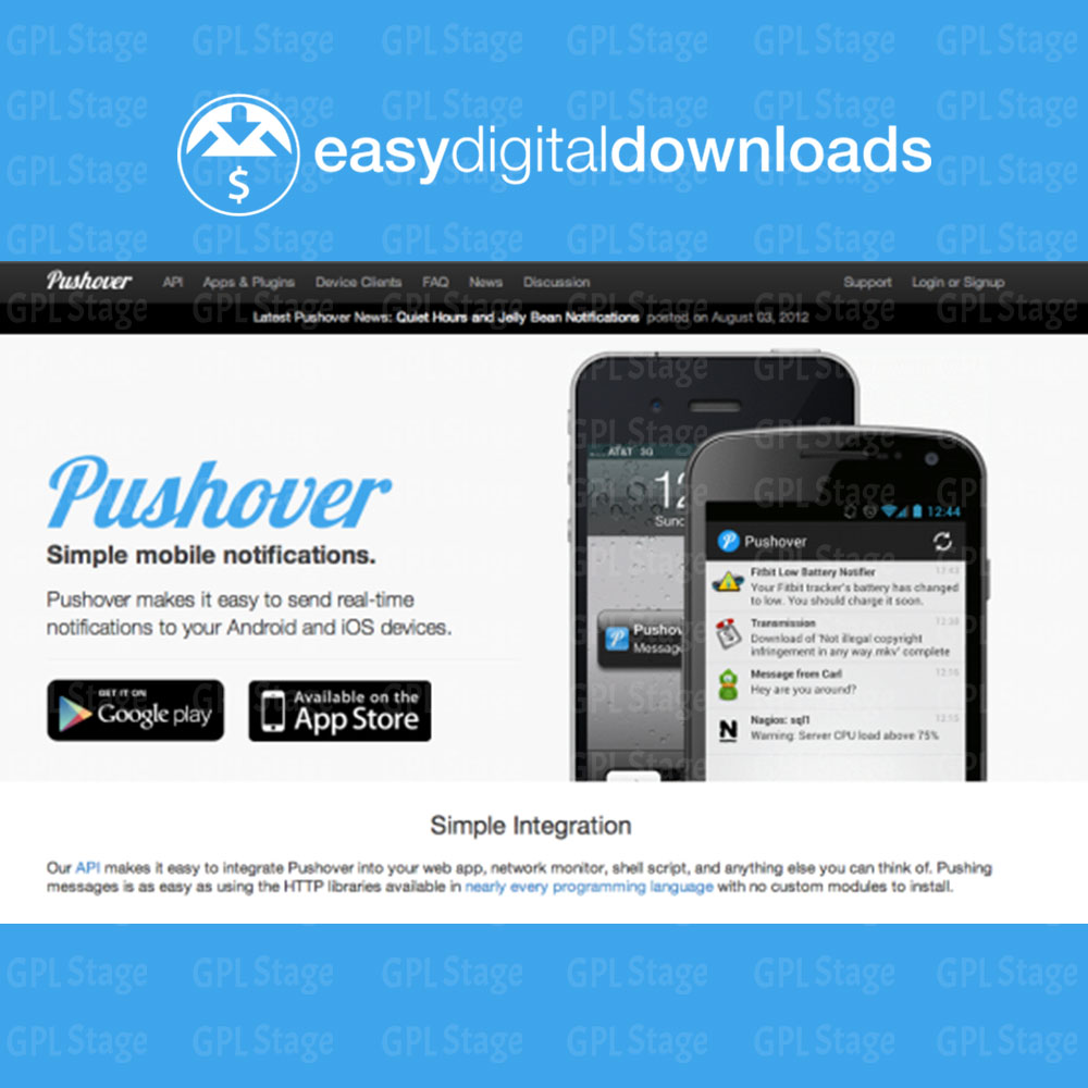 Easy Digital Downloads Pushover Notifications