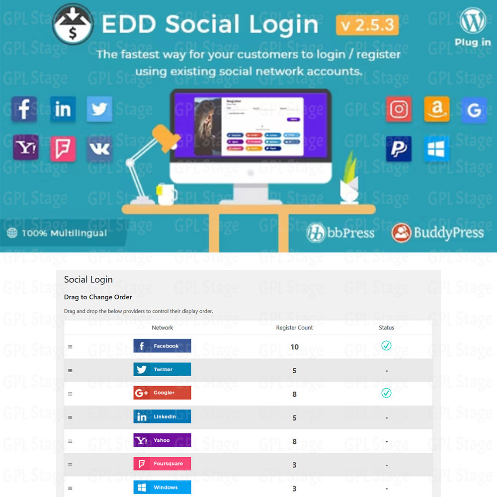 Easy Digital Downloads – Social Login