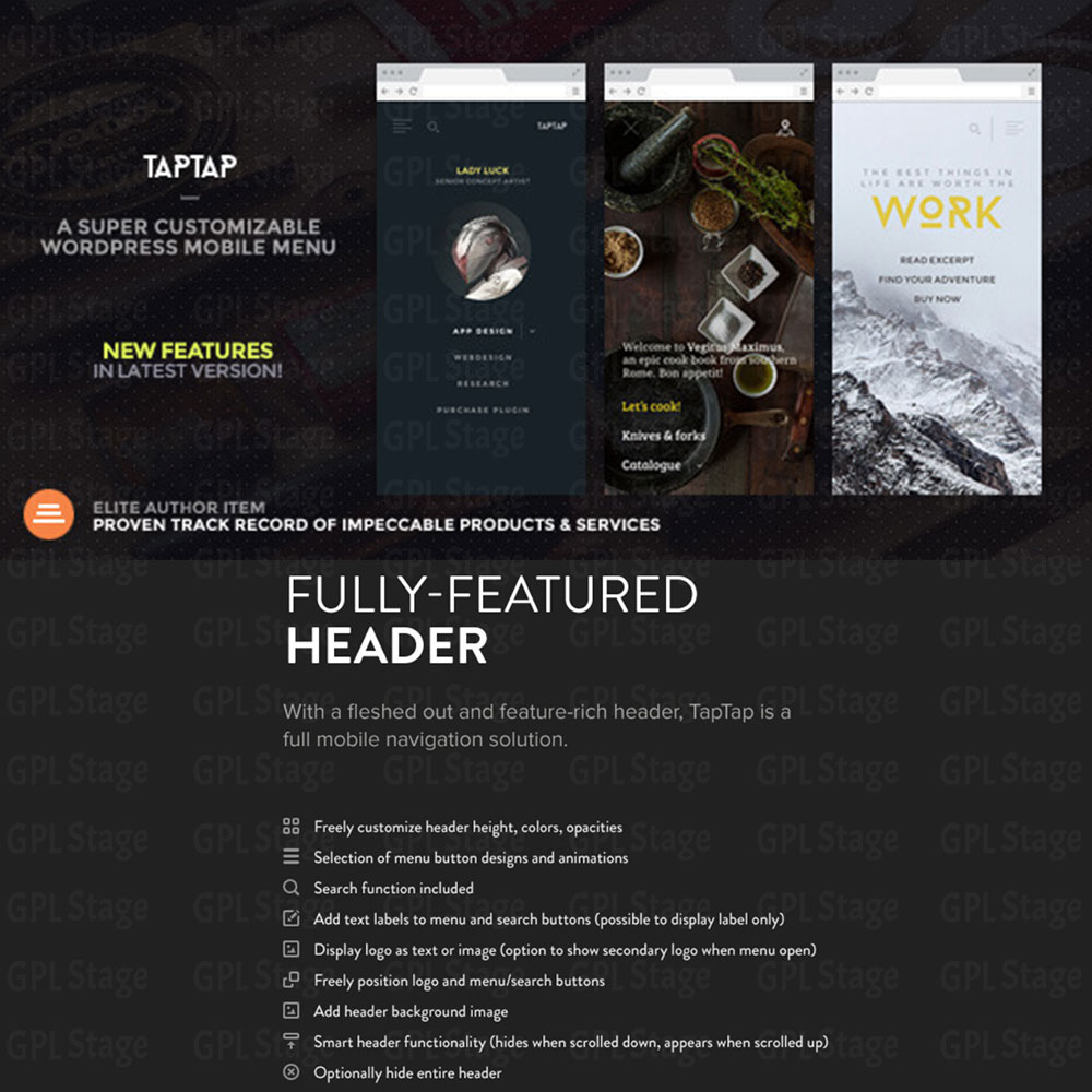 TapTap: A Super Customizable WordPress Mobile Menu