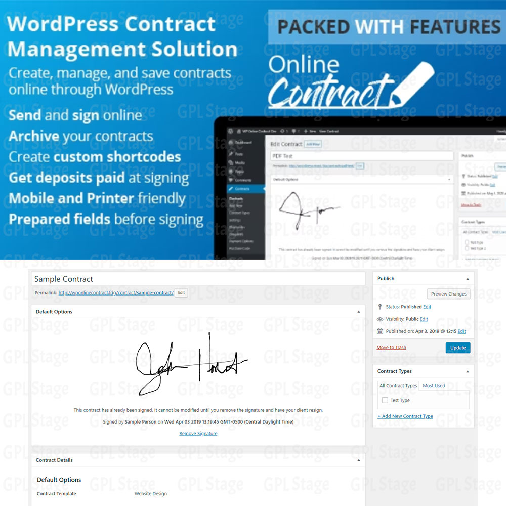 Latest Updates WP Online Contract