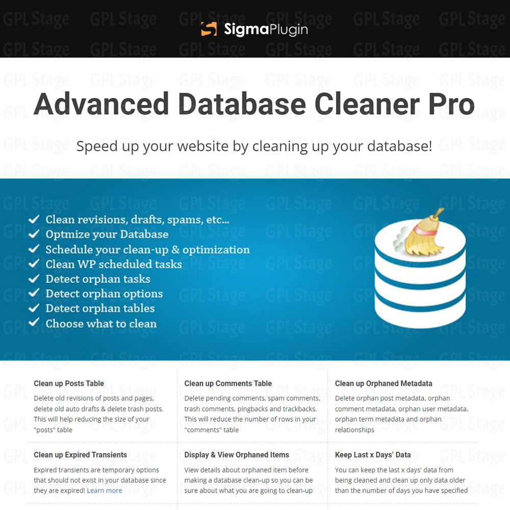 Advanced Database Cleaner Pro - WordPress Advanced Database Cleaner