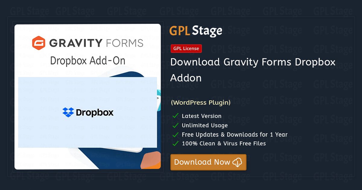 Gravity Forms Dropbox Addon
