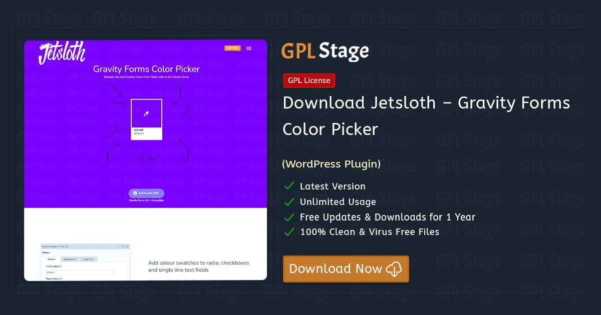 Jetsloth – Gravity Forms Color Picker