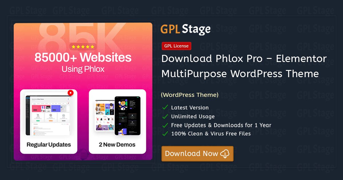 Phlox Pro - Elementor MultiPurpose WordPress Theme