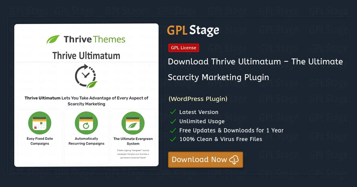 Thrive Ultimatum: #1 Countdown Timer Plugin for WordPress