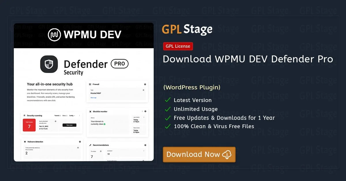 WPMU DEV Defender Pro