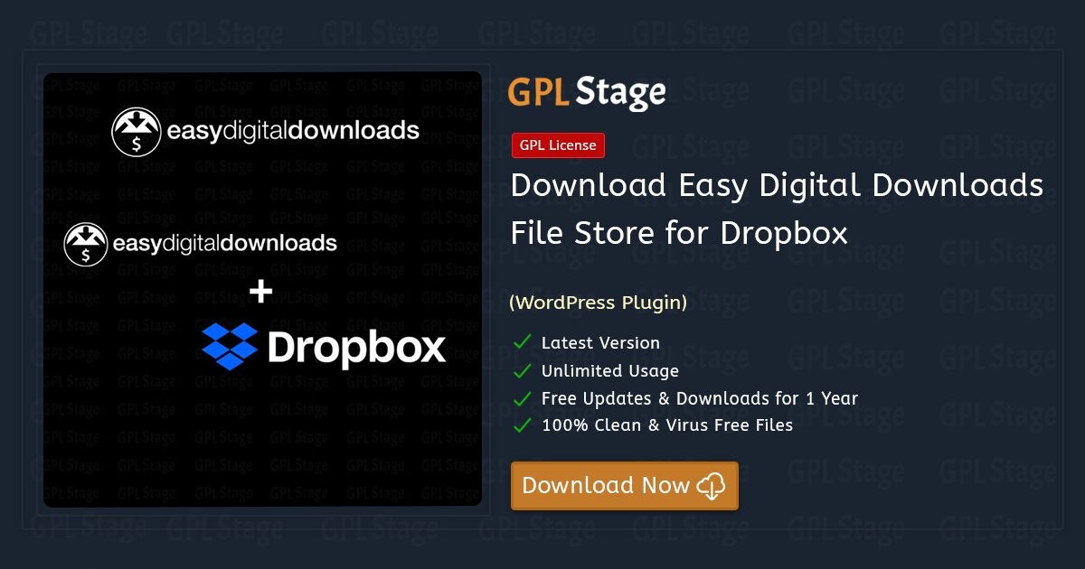 Easy Digital Downloads File Store for Dropbox