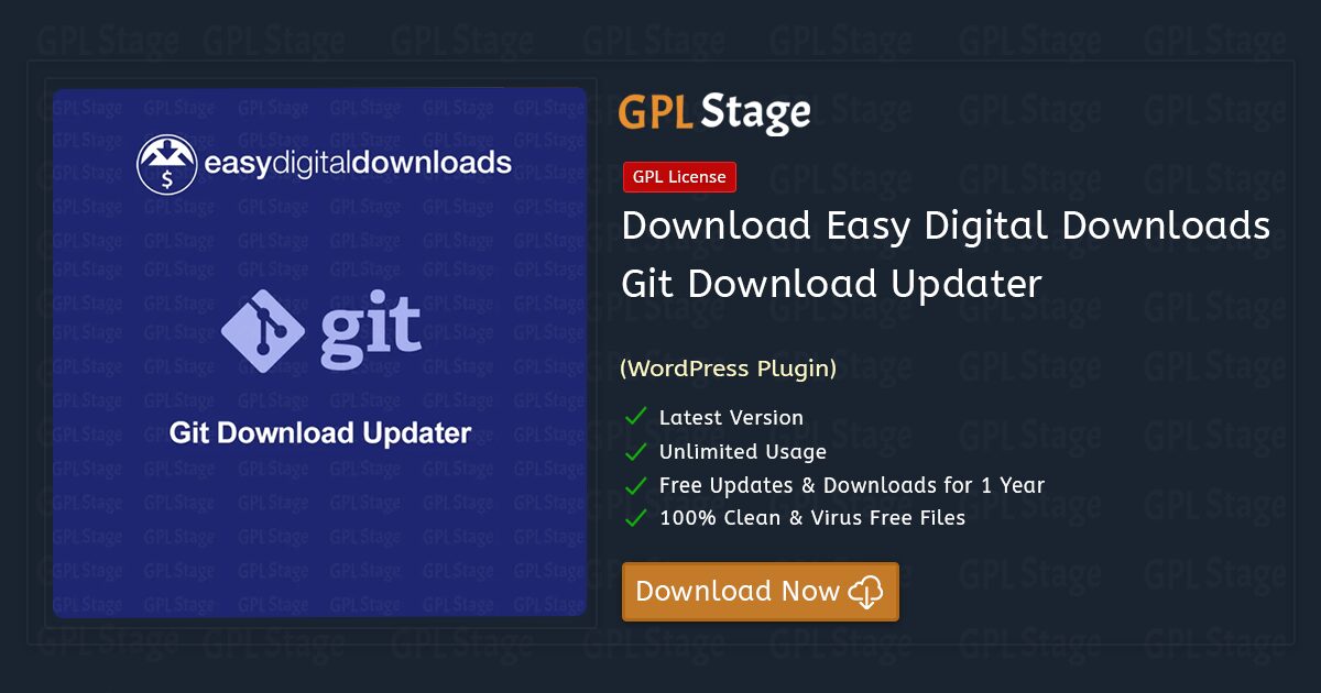 Easy Digital Downloads Git Download Updater