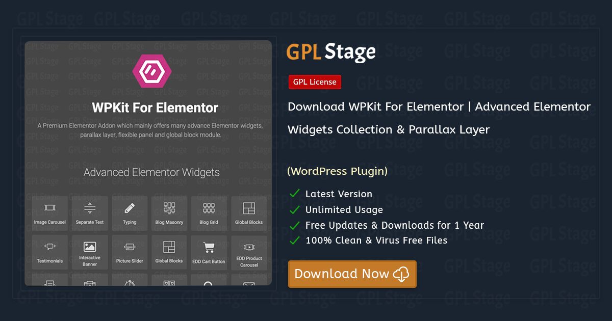 WPKit For Elementor | Advanced Elementor Widgets Collection & Parallax ...