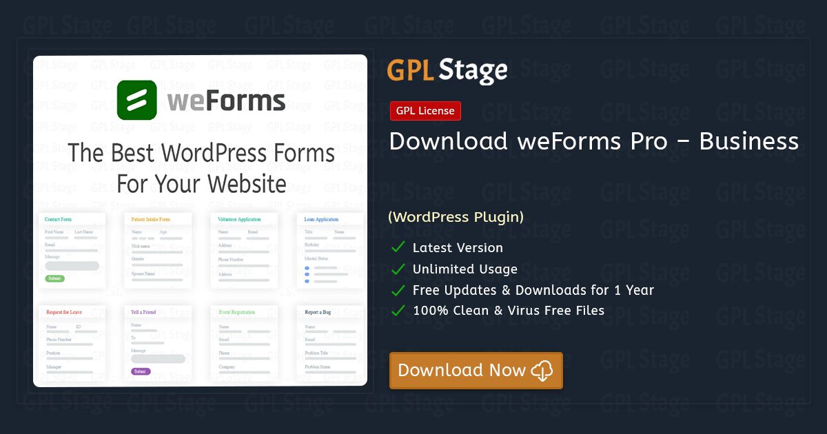 weForms Pro – Business