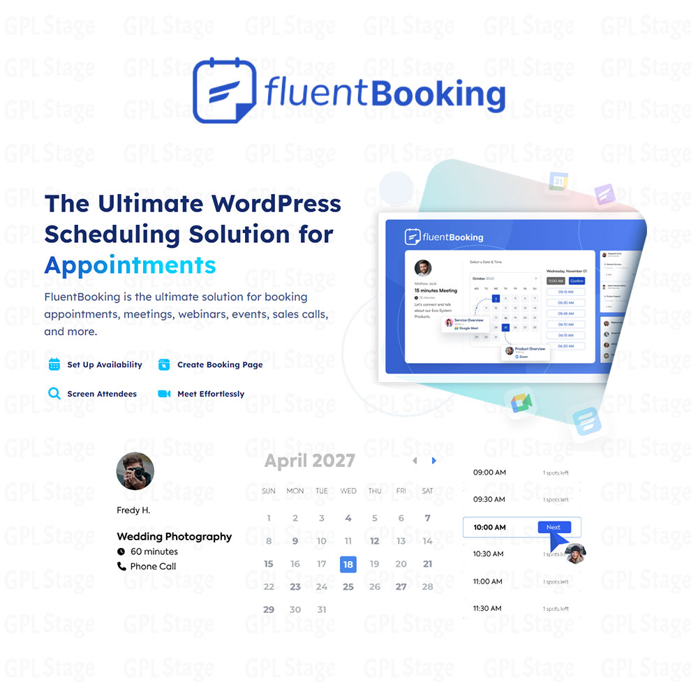 FluentBooking - Appointment Booking Calendar Plugin for WordPress FluentBooking - Appointment Booking Calendar Plugin for WordPress