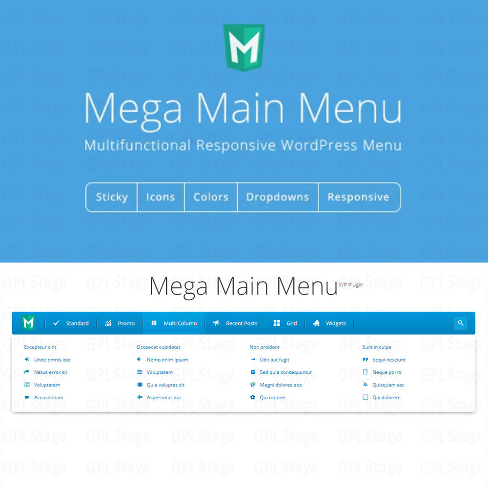 Latest Updates Mega Main Menu - WordPress Menu Plugin