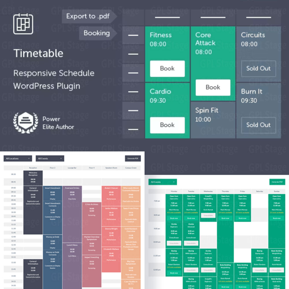 Timetable Booking Schedule for WordPress